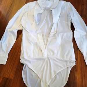 White button up bodysuit